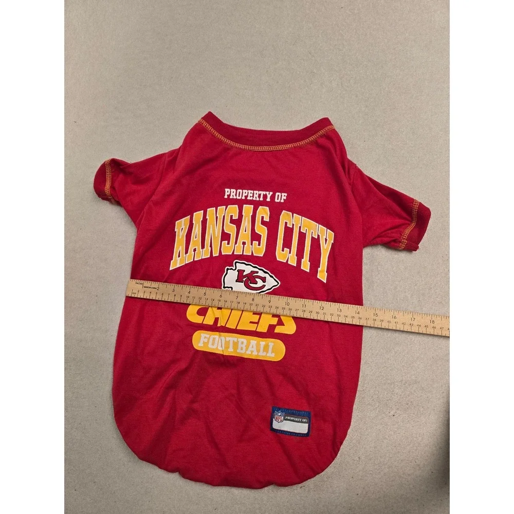 NFL Kansas City Chiefs Dog Shirt Red Pet‎ Jersey T-Shirt football fan gear